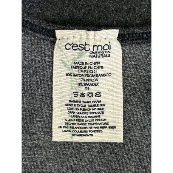 C’est Moi Women's Bamboo Blend Seamless Tank in Charcoal - OS - Picture 3 of 3